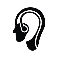 Wireless Earpiece Vector Icon Set, Wireless Earpiece Vector Illustration, Minimalist Wireless Earpiece Vector Graphic