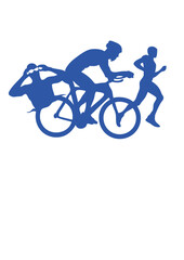 Fototapeta premium triathlon cyclisme velo marathon natation logo club