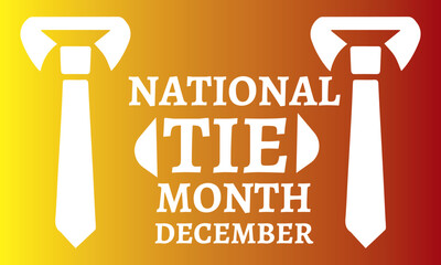 National Tie Month vector logo
