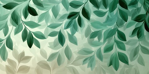 Fototapeta premium Soft Layered Leaf Design Featuring Various Shades of Green in a Nature-Inspired Layout