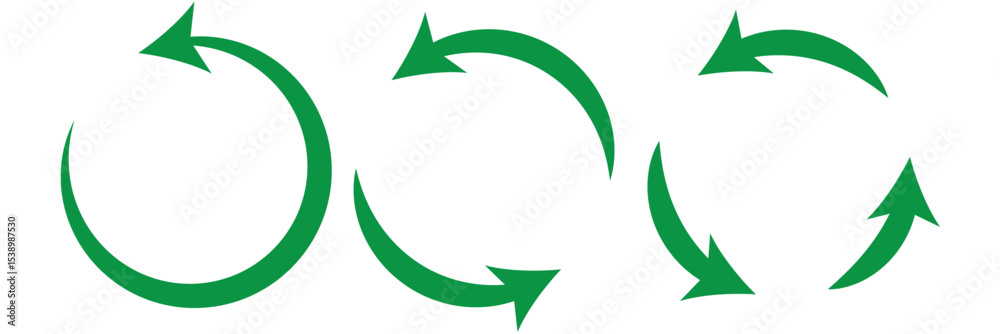 Poster set of circle arrow vector icons. recycling icon. circular vector arrows. refresh and reload arrow i