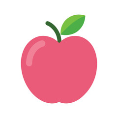 Pink lady apple in sweet red tone Vector illustration on white background