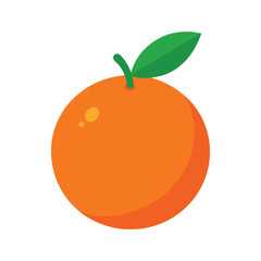 Tangerine citrus fruit in orange peel Vector illustration on white background