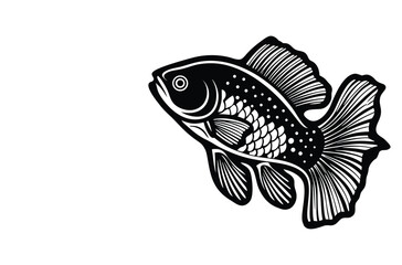 Obraz premium Fishing logo. Bass fish club emblem. Fishing theme vector illustration. Isolated on white Background