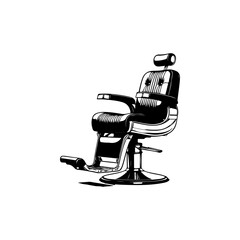 Barber chair illustration on white background. Design element for poster, emblem, sign, badge. Vector illustration