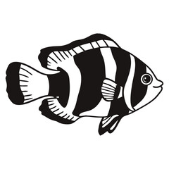 illustration of fish silhouette design