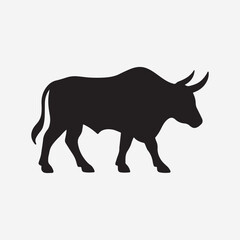 A powerful ox silhouette, standing against a golden sunrise, its breath visible in the cold morning air. Set in a vast, misty field. Atmospheric, high contrast, cinematic lighting, serene but strong.