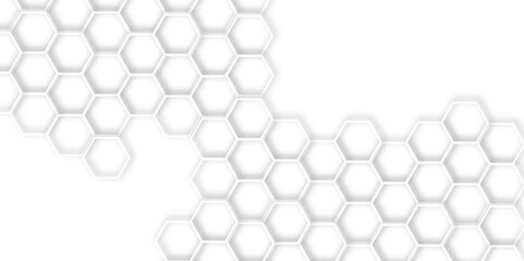 Futuristic 3D White Light hexagon Geometric Structure Featuring Abstract Polygonal Honeycomb Pattern, Technology-Inspired Design, and a Luxurious, Modern Vector Background for Innovation