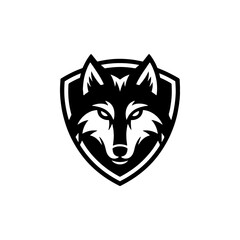 wolf head sign. Design element for sport team logo, emblem, badge, mascot.