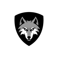 wolf head sign. Design element for sport team logo, emblem, badge, mascot.