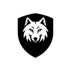 wolf head sign. Design element for sport team logo, emblem, badge, mascot.