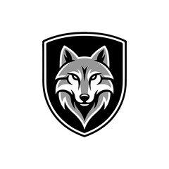 wolf head sign. Design element for sport team logo, emblem, badge, mascot.