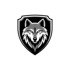 wolf head sign. Design element for sport team logo, emblem, badge, mascot.