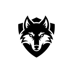 wolf head sign. Design element for sport team logo, emblem, badge, mascot.