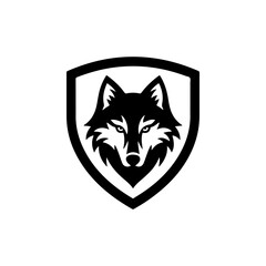 wolf head sign. Design element for sport team logo, emblem, badge, mascot.