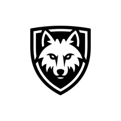 wolf head sign. Design element for sport team logo, emblem, badge, mascot.