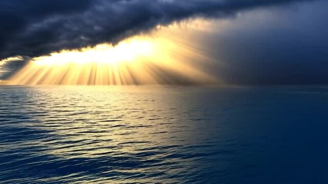 Ocean ice cubes sunbeams