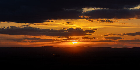 sunset over the lake
