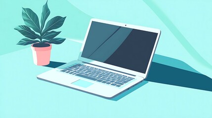 Fototapeta premium A vector of a laptop
