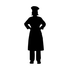 Woman Chef Icon with Hat for Food & Cooking Apps