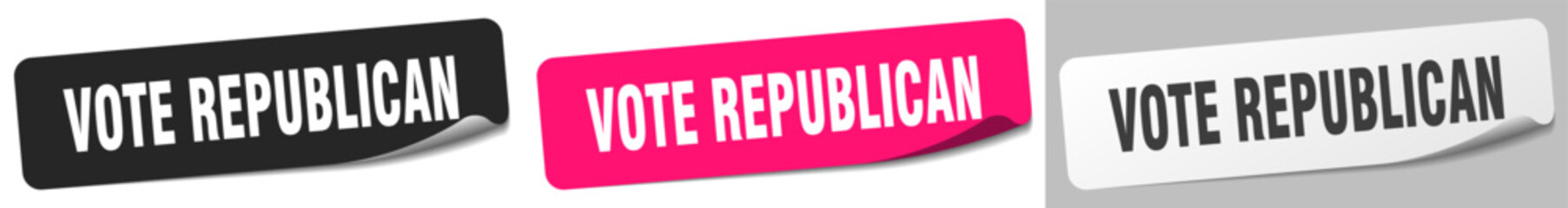 vote republican sticker. vote republican sticker set on white background