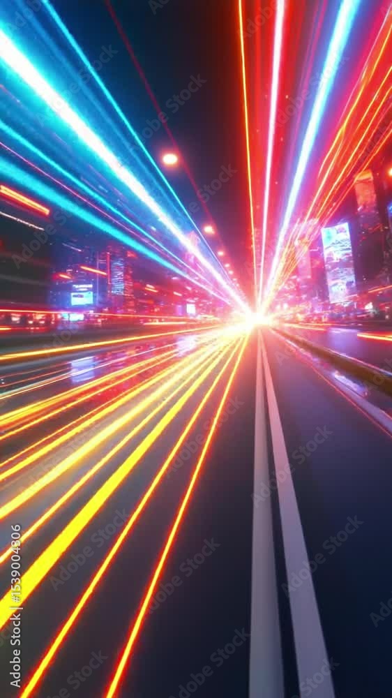 Poster abstract colorful light speed animation background