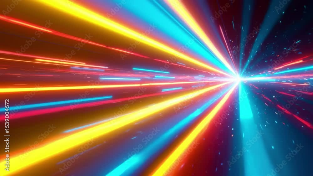 Poster abstract colorful light speed animation background