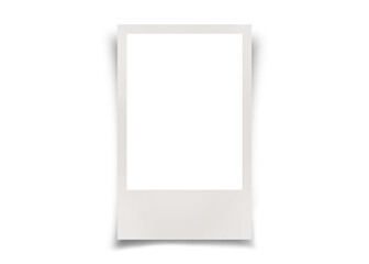 Polaroid Photo Frame Mockup. Album Card On Transparent Background. Retro Photo Template. Memories Card. Quick print camera shot
