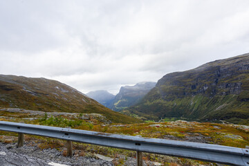 Autumn landscape in Bergen to Alesund road, south Norway. Europe