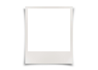 Polaroid Photo Frame Mockup. Album Card On Transparent Background. Retro Photo Template. Memories Card. Quick print camera shot