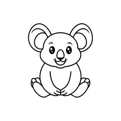 Koala Outline on transparent background