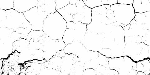 Abstract old wall grunge black and white concrete crack scratch in the  pattern  wall grunge texture background.