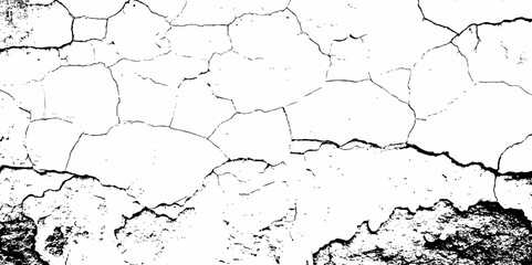 Abstract old wall grunge black and white concrete crack scratch in the  pattern  wall grunge texture background.