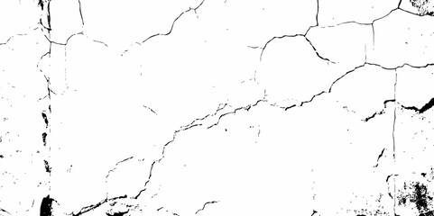 Abstract old wall grunge black and white concrete crack scratch in the  pattern  wall grunge texture background.