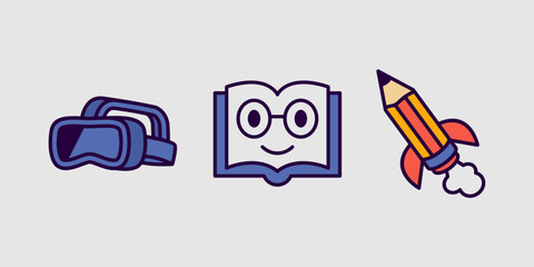 education mascot cartoon element