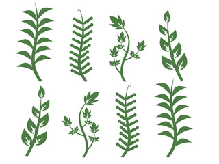 seamless pattern with green leaves