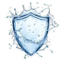 A protective water shield formed by dynamic splashes, Isolated on Transparent Background PNG