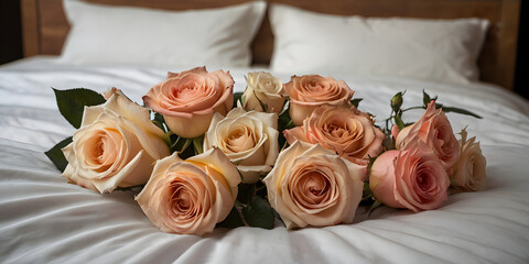 bed in hotel room