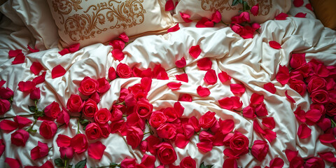 bed in hotel room