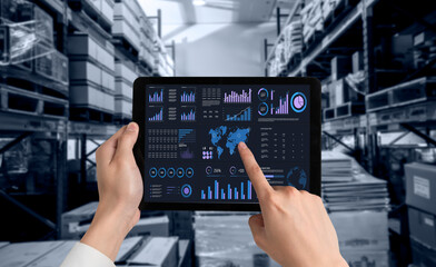 Business data dashboard provide business intelligence analytic for marketing strategy planning snugly with big data set to analyze customer demands and foreseeing business future
