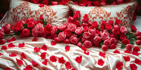 bed in hotel room