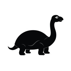 Obraz premium Dinosaur cartoon silhouette