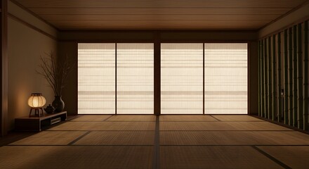 Obraz premium Modern Japanese Home Interiors – Serene Spaces Blending Minimalist Design with Traditional Aesthetics and Cultural Harmony