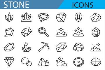 Geology and Nature Icons for Mobile and Web Application Design