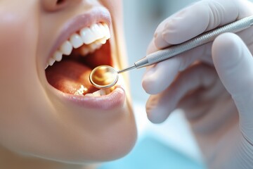 Routine Oral Hygiene Exam at Dental Office
