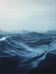 Fototapeta premium Hills against ocean landscape outdoors horizon.