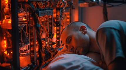 Sleeper Among Digital Cables and Lights