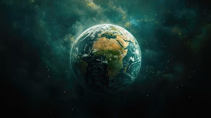 Earth Day Concept, Created with Generative AI, Representing Environmental Awareness, Sustainability, and AI-Powered Solutions for a Greener Future