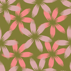 Exotic hand drawn flowers, seamless patterns with floral for fabric, textiles, clothing, wrapping paper, cover, banner, home decor, abstract backgrounds