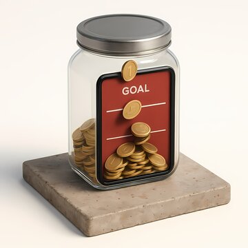 Jar of Coins for Goal-Based Savings